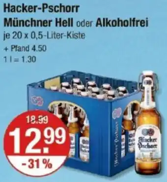 V Markt Hacker-Pschorr Münchner Hell oder Alkoholfrei Angebot