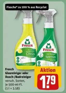 REWE Frosch Glasreiniger oder Dusch-/Badreiniger Angebot