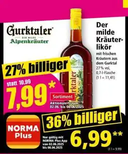 Norma GURKTALER Der Milde Alpenkräuter Angebot
