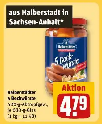 REWE Halberstädter 5 Bockwürste Angebot