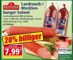 Norma Landrauch-/Mecklenburger Salami Angebot