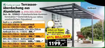 Norma Terrassenüberdachung aus Aluminium Angebot