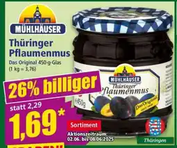 Norma Thüringer Pflaumenmus Angebot