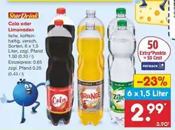 Netto Marken-Discount StarDrink Cola oder Limonaden Angebot