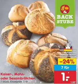 Netto Marken-Discount Kaiser-, Mohn- oder Sesambrötchen Angebot