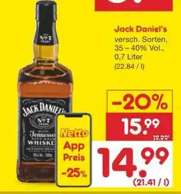 Netto Marken-Discount Jack Daniel's Angebot