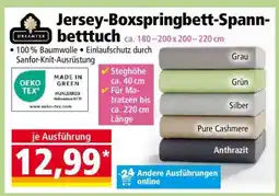 Norma Jersey-Boxspringbett-Spannbetttuch Angebot