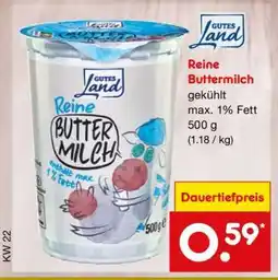Netto Marken-Discount Reine Buttermilch Angebot