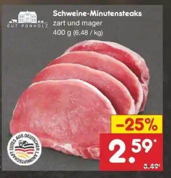 Netto Marken-Discount Schweine-Minutensteaks Angebot