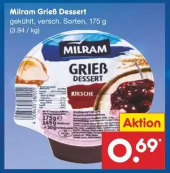 Netto Marken-Discount Milram Grieß Dessert Angebot
