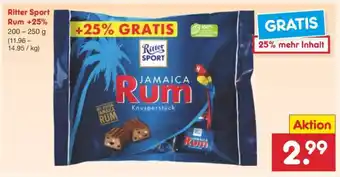 Netto Marken-Discount Ritter Sport Rum +25% Angebot