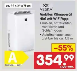 Netto Marken-Discount Mobiles Klimagerät 4in1 mit WiFi/App Angebot
