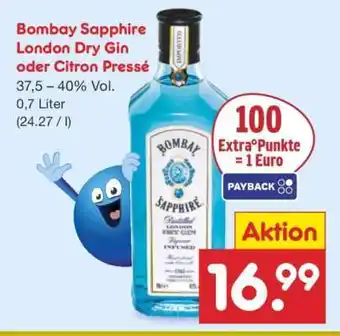 Netto Marken-Discount Bombay Sapphire London Dry Gin oder Citron Pressé Angebot