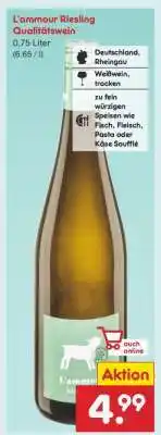Netto Marken-Discount L'ammour Riesling Qualitätswein Angebot