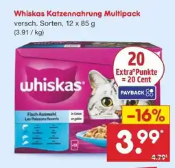 Netto Marken-Discount Whiskas Katzennahrung Multipack Angebot