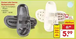 Netto Marken-Discount Damen oder Herren Badepantoletten Angebot