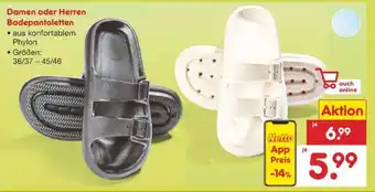 Netto Marken-Discount Damen oder Herren Badepantoletten Angebot