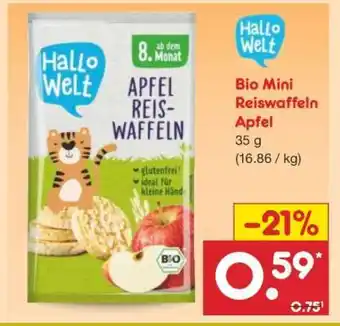 Netto Marken-Discount Bio Mini Reiswaffeln Apfel Angebot