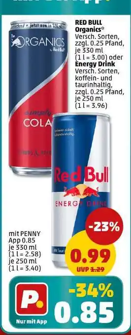 PENNY RED BULL Organics Angebot