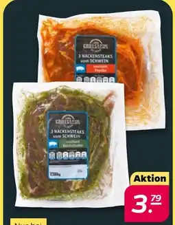 NETTO Grillsaison Iss immer! Schweine-Nackensteaks mariniert Angebot