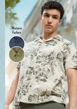 Aldi Süd Up2Fashion Herren Leinen-Kurzarm-Hemd Angebot