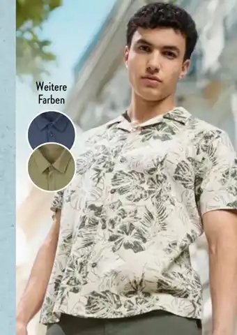 Aldi Süd Up2Fashion Herren Leinen-Kurzarm-Hemd Angebot