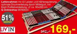 Opti Wohnwelt LIV'IN Lattenrahmen Angebot