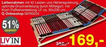 Opti Wohnwelt LIV'IN Lattenrahmen Angebot