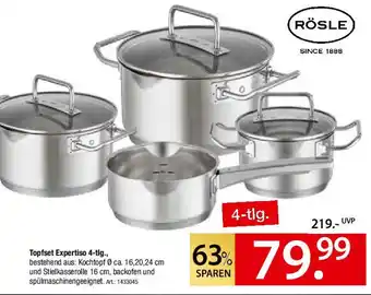 Zurbrüggen RÖSLE Topfset Expertiso 4-tlg Angebot