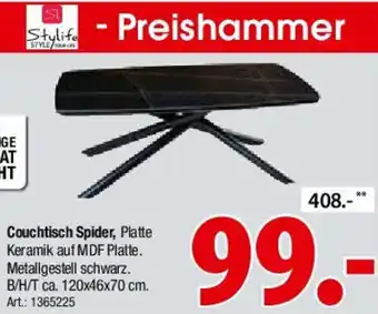 Zurbrüggen Stylife Couchtisch Spider Angebot