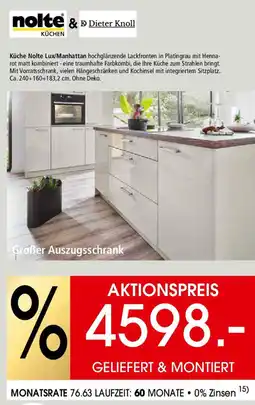 Zurbrüggen nolte & D Dieter Knoll Küche Nolte Lux/Manhattan Angebot