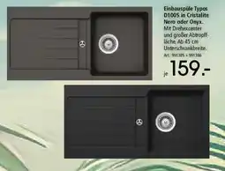 Zurbrüggen Einbauspüle Typos D100S in Cristalite Nero oder Onyx. Angebot