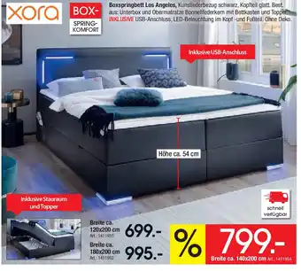 Zurbrüggen xora Breite Boxspringbett Los Angeles Angebot