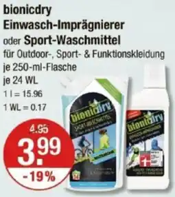 V Markt bionicdry Einwasch-Imprägnierer oder Sport-Waschmittel Angebot