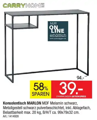 Zurbrüggen CARRYHOME Konsolentisch MARLON Angebot