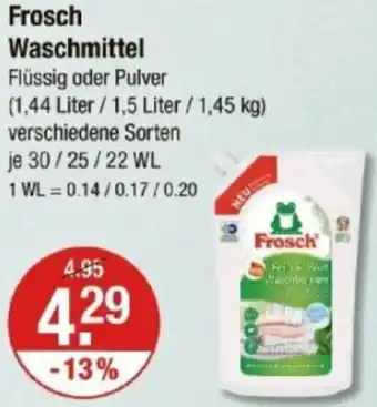 V Markt Frosch Waschmittel Angebot