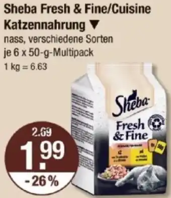 V Markt Sheba Fresh & Fine/Cuisine Katzennahrung Angebot