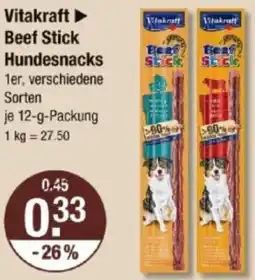 V Markt Vitakraft Beef Stick Hundesnacks Angebot