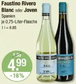 V Markt Faustino Rivero Blanc oder Joven Angebot