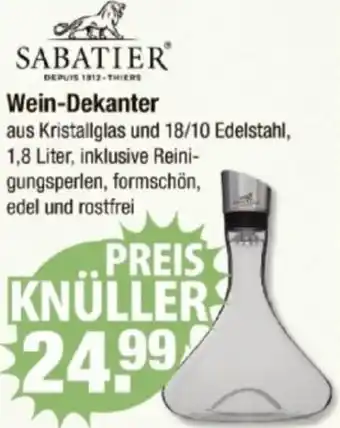 V Markt SABATIER Wein-Dekanter Angebot