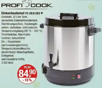 V Markt PROFI COOK Einkochautomat PC-EKA1283 Angebot