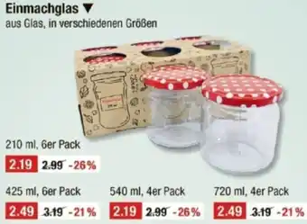 V Markt Einmachglas Angebot