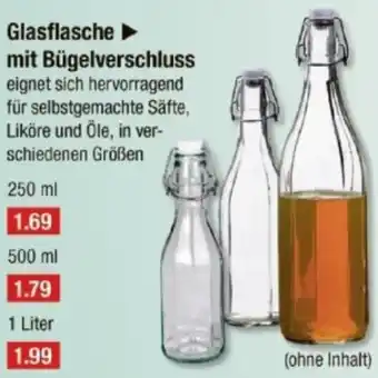 V Markt Glasflasche mit Bügelverschluss Angebot