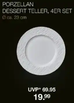 V Markt Porzellan dessert teller, 4er set Angebot