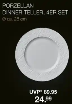 V Markt Porzellan dinner teller, 4er set Angebot