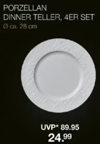 V Markt Porzellan dinner teller, 4er set Angebot
