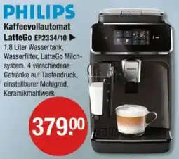 V Markt PHILIPS Kaffeevollautomat LatteGo EP2334/10 Angebot