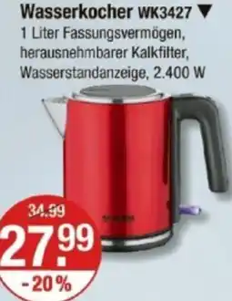 V Markt SEVERIN Wasserkocher WK3427 Angebot