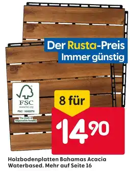 Rusta Fsc holzbodenplatten bahamas acacia Angebot