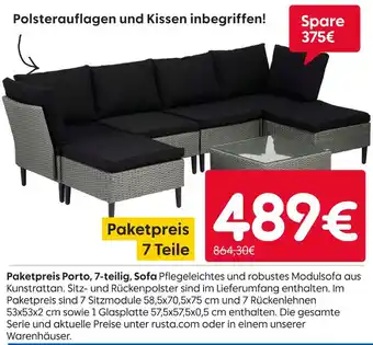 Rusta Paketpreis porto, 7-teilig, sofa Angebot